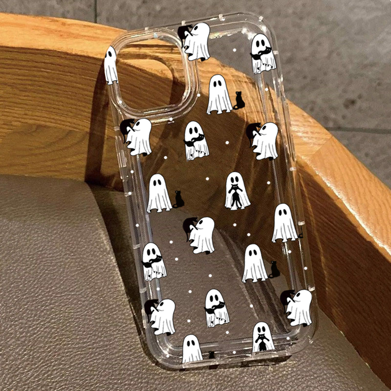 Apple Iphone 15 - Western Halloween Cowboy Ghost & Flowers