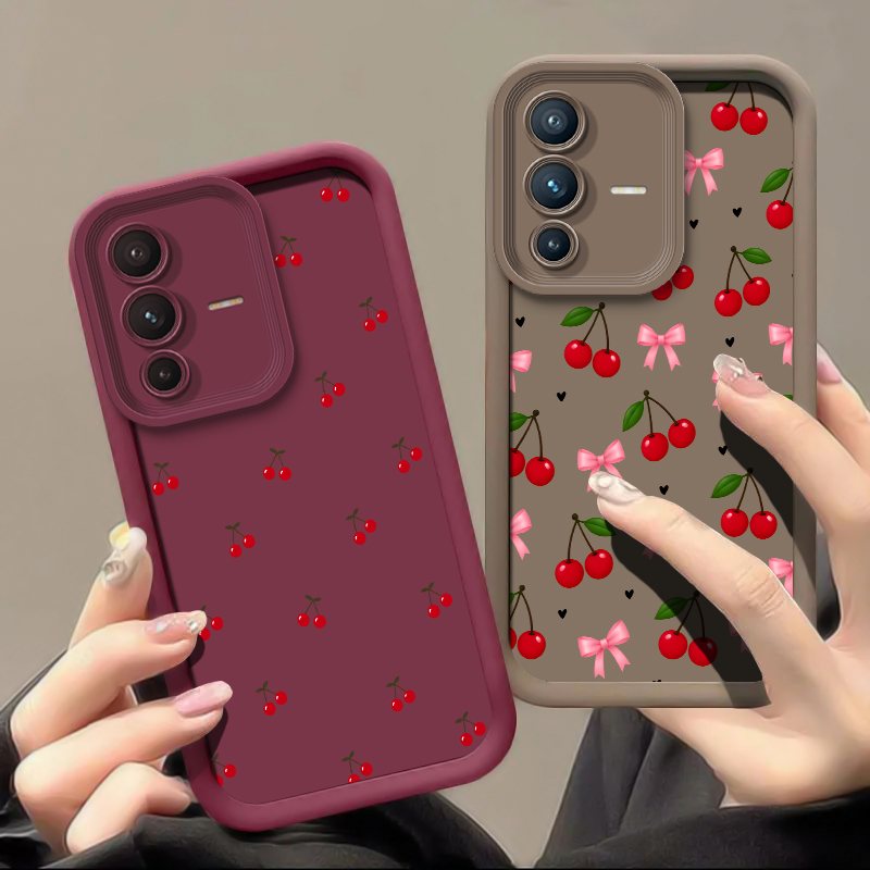 Bow Cherry Pattern Phone Case  - Vivo V40 评论和价格