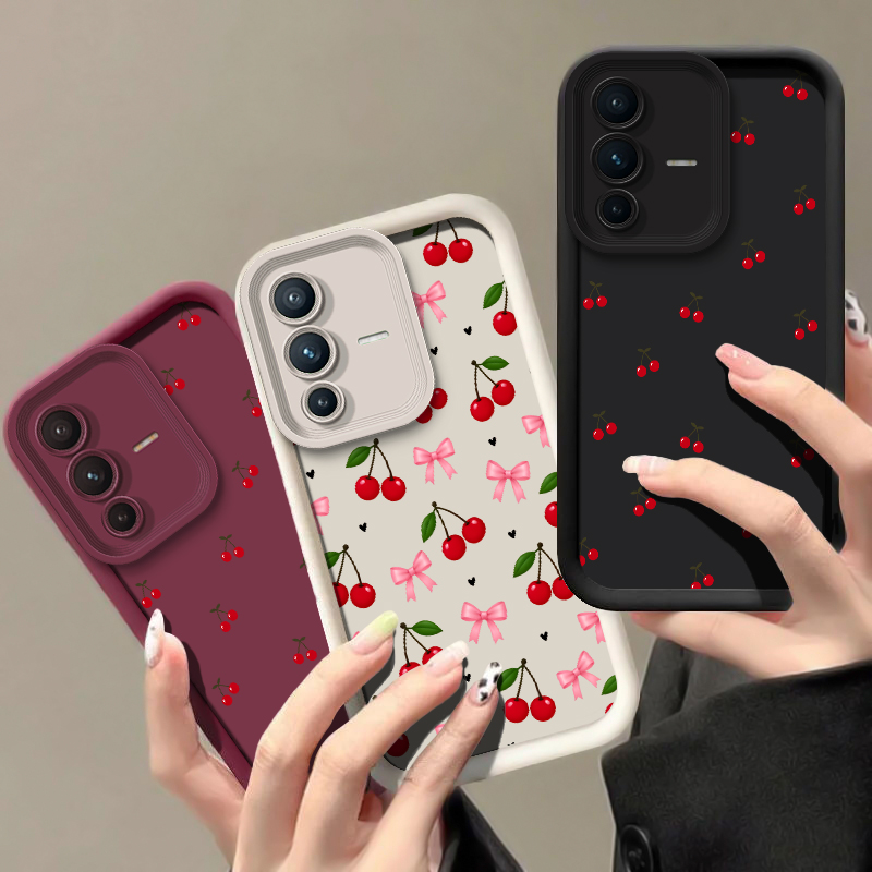 Bow Cherry Pattern Phone Case  - Vivo V40 评论和价格